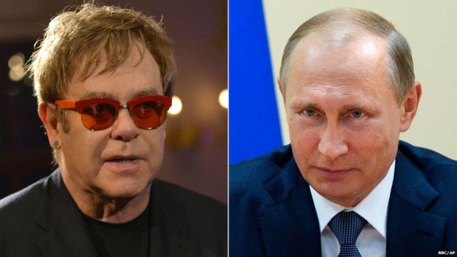 Sir Elton and Putin discussed gay rights on the telephone - VIDEO